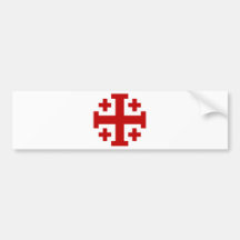 Jerusalem Cross Bumper Sticker