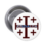 Jerusalem Cross Button