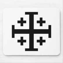 Jerusalem cross mouse pad