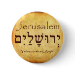 JERUSALEM HEBREW BUTTON