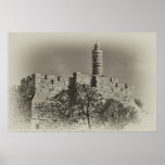 Jerusalem Tower of David Posters