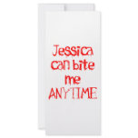 Jessica Can Bite Me Anytime Full Color Rack Card