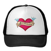 Jessie - Custom Heart Tattoo T-shirts & Gifts Hats