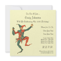 Jester Birthday Party Custom Announcement
