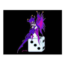 Jester Fairy (for dark backgrounds) Post Card