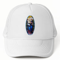 Jesus and Mary stained glass window Mesh Hat