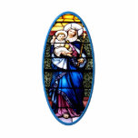 Jesus and Mary stained glass window photo sculptures