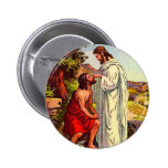 Jesus and The Blind Man Button