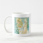 Jesus at Christmas Looking Through Veil of Snow Coffee Mug