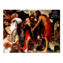 Jesus Baptised by John The Baptist Postcard