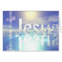 Jesus Blue Sky with Glass Cross cards