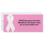 Jesus buys guns but doesn't want you to have healt rack cards