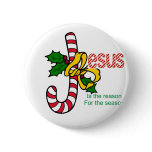 Jesus Candy Cane buttons