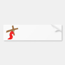 Jesus carrying cross 1 bumper stickers