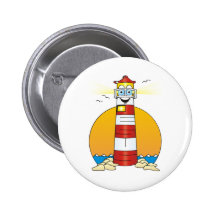 Jesus Cartoon Lighthouse Pins