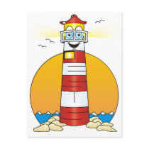 Jesus Cartoon Lighthouse Postcards
