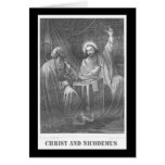 Jesus Christ and Nicodemus, 19th century print cards