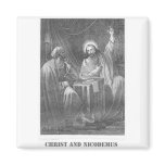Jesus Christ and Nicodemus, 19th century print magnets