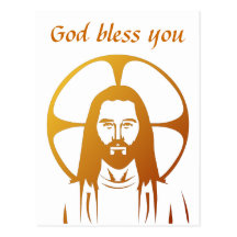 Jesus Christ : God bless you Postcard