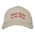 Jesus Christ is my King embroidered hats