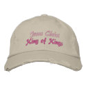 Jesus Christ King of Kings Ladies Cap embroidered hats
