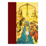 Jesus Christ taking baptism Russian icon Custom Announcement