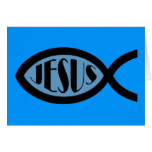 JESUS Christian Fish Symbol Cards