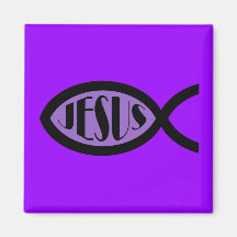 JESUS Christian Fish Symbol Refrigerator Magnets