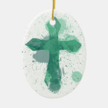 Jesus Cross Art Christmas Tree Ornament