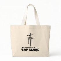 Jesus died for our sins canvas bag