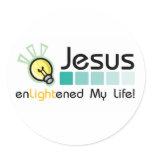 Jesus Enlightened My Life Sticker