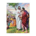 Jesus Feeding Many Hungry People postcards