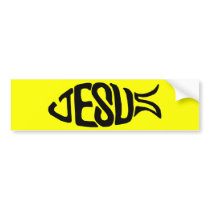 Jesus Fish Bumper Sticker