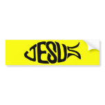 Jesus Fish Bumper Sticker bumper stickers