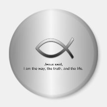 Jesus Fish Christian Ichthys Custom Scripture Magnets