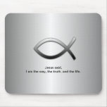 Jesus Fish Christian Ichthys Custom Scripture Mousepad