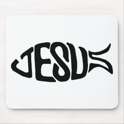 Jesus Fish Mouse Pads by littlechapel