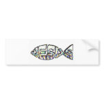 Jesus Fish Rainbow Bumper Sticker bumper stickers