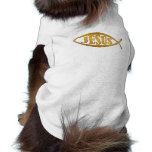 Jesus fish symbol christian gift doggie tshirt