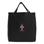 Jesus Has My Back embroidered bags