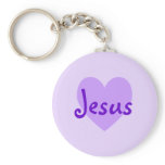 Jesus in Purple keychains