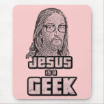 Jesus is a geek mousepads