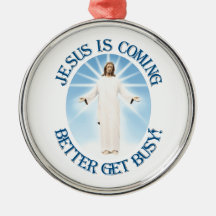 Jesus is Coming Christmas Ornament