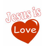 Jesus is love heart design t-shirts