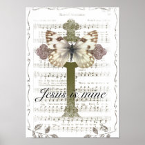 Jesus is Mine Butterfly Poster