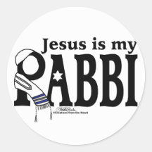 Jesus is my RABBI Round Stickers