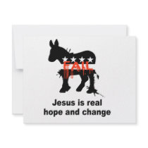 Jesus is real hope and change personalized announcements