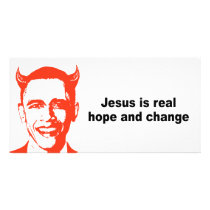 Jesus is real hope and change photo card template