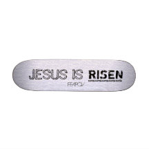 Jesus is Risen FFAPOV Mini Skateboard Deck (grey)