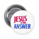 Jesus is the answer Christian gift design Pinback Buttons